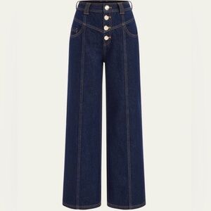 Commense Dark Wash Wide Leg Jeans - Women's Size XL